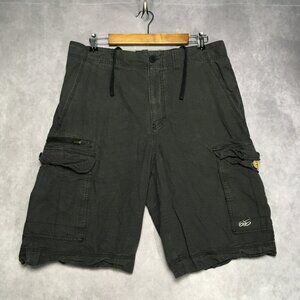 Nike 6.0 Mens Cargo Shorts size 32‎ Gray Cotton Drawstring Pockets